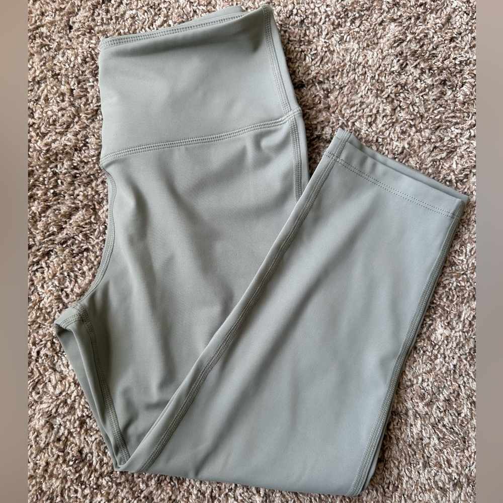 Flex Time Criss Cross Light Green High Waisted Leggings